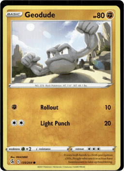 2021 Geodude #135 Fusion Strike