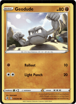 2021 Geodude #135 Fusion Strike