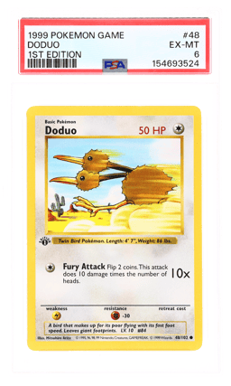 1999 Pokemon Base Set 1st Edition Doduo #48 PSA 6
