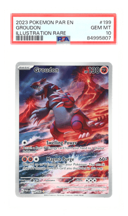 2023 Pokemon Scarlet and Violet Paradox Rift Illustration Rare Groudon #199 PSA 10
