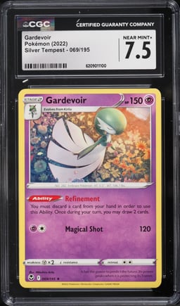 2022 Pokemon Silver Tempest Gardevoir #069 CGC 7.5 NRMT+