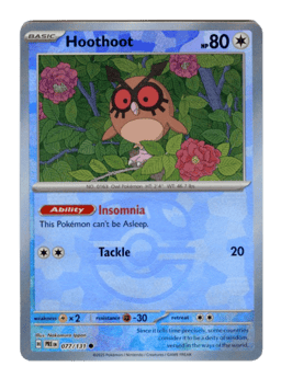 2025 Hoothoot  (Master Ball) #77 Prismatic Evolutions