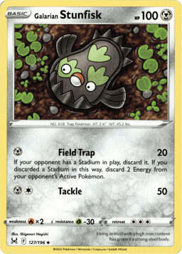 2022 Galarian Stunfisk #127 Lost Origin