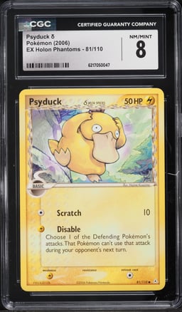 2006 Pokemon EX Holon Phantoms Psyduck #81 CGC 8 NM-MT