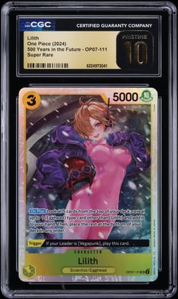 2024 One Piece 500 Years In The Future SR Lilith #OP07-111 CGC 10 PRISTINE