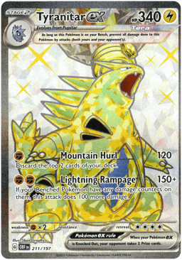 2023 Tyranitar ex #211 Obsidian Flames