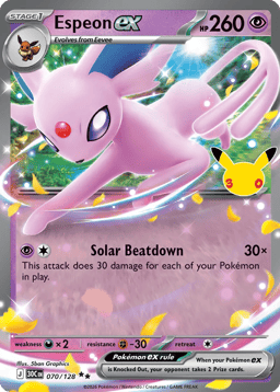 2026 Espeon ex #70 30th Celebration