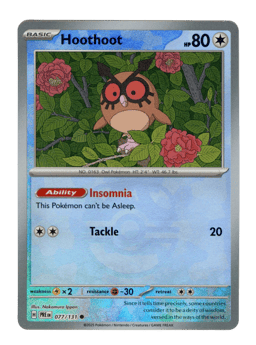 2025 Hoothoot  (Master Ball) #77 Prismatic Evolutions