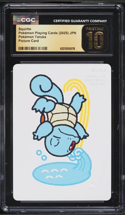 2025 Pokemon Japanese Playing Cards Taruka Picture Squirtle CGC 10 PRISTINE