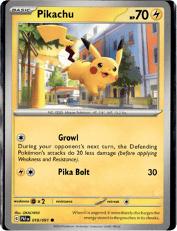 2024 Pikachu #18 Paldean Fates
