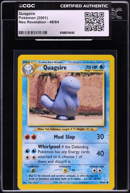 2001 Pokemon Neo Revelation Quagsire #48 CGC AUTH