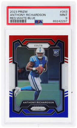 2023 Panini Prizm Red White and Blue Prizm Anthony Richardson #343 PSA 9