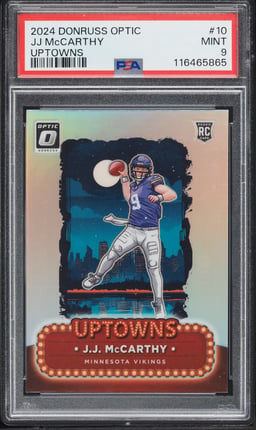2024 Donruss Optic Uptowns J.J. McCarthy ROOKIE #10 PSA 9 MINT