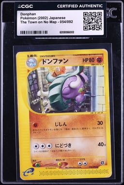 2002 Pokemon Japanese The Town On No Map Donphan #054 CGC AUTH