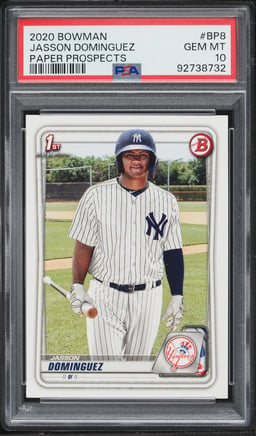 2020 Bowman Paper Jasson Dominguez PROSPECT #BP-8 PSA 10 GEM MINT