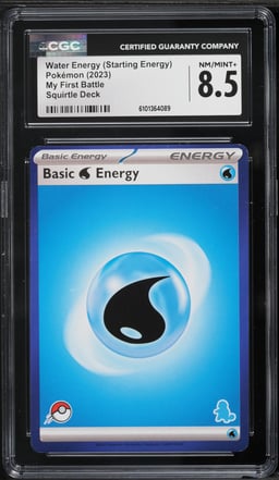 2023 Pokemon My First Battle Squirtle Deck Water Energy CGC 8.5 NM-MT+