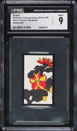 2016 Pokemon Japanese Playing Cards Hanafuda September Pyroar CGC 9 MINT