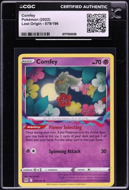 2022 Pokemon Sword & Shield Lost Origin Comfey #79 CGC AUTH