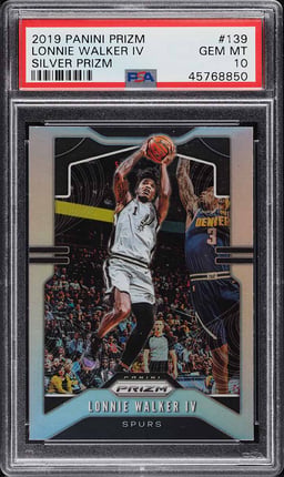 2019 Panini Prizm Silver Prizms Lonnie Walker IV #139 PSA 10 GEM MINT