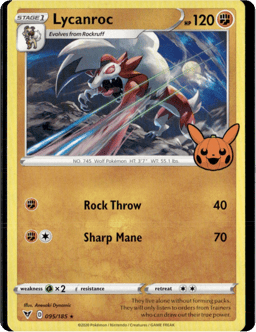 2020 Lycanroc #095/185 Miscellaneous Cards & Products