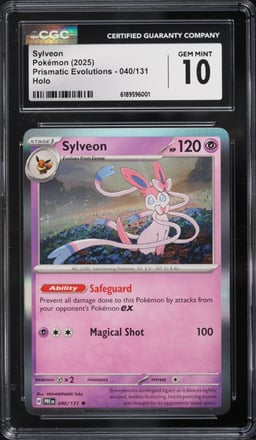 2025 Pokemon Scarlet & Violet Prismatic Evolutions Holo Sylveon #40 CGC 10 GEM MINT