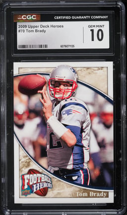 2009 Upper Deck Heroes Tom Brady #70 CGC 10 GEM MINT