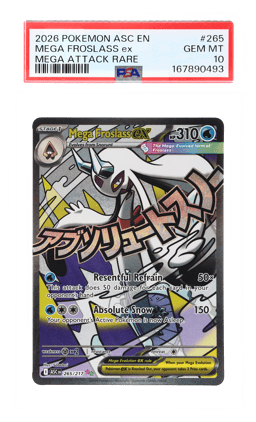 2026 Pokemon Mega Evolution Ascended Heroes Mega Attack Rare Mega Froslass Ex #265 PSA 10