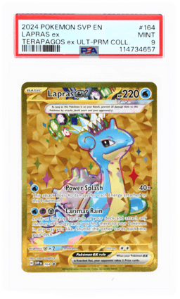 2024 Pokemon Scarlet and Violet Black Star Promo Terapagos Ex Ultra Premium Collection Lapras Ex #164 PSA 9