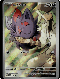 2023 N's Zorua #189 Scarlet & Violet Black Star Promos