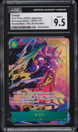 2022 One Piece Japanese Romance Dawn Yamato #OP01-121 CGC 9.5 MINT+