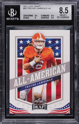 2021 Leaf Draft Trevor Lawrence ROOKIE #50 BGS 8.5 NM-MT+
