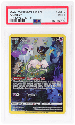 2023 Pokemon Sword and Shield Crown Zenith Galarian Gallery Mew #GG10 PSA 9