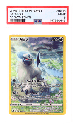 2023 Pokemon Sword and Shield Crown Zenith Galarian Gallery Absol #GG16 PSA 9
