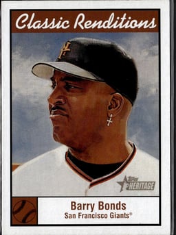 2001 2001 Topps Heritage Classic Rendition Barry Bonds #CR3 Topps Heritage Classic Rendition