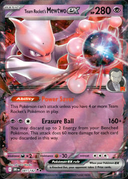 2025 Team Rocket's Mewtwo ex #81 Destined Rivals