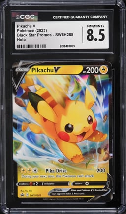 2023 Pokemon Sword & Shield Promo Crown Zenith Holo Pikachu V #SWSH285 CGC 8.5 NM-MT+