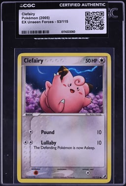 2005 Pokemon EX Unseen Forces Clefairy #53 CGC AUTH