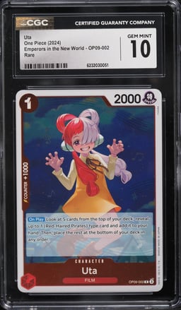 2024 One Piece Emperors In The New World Uta #OP09-002 CGC 10 GEM MINT