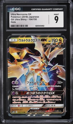 2018 Pokemon Japanese Sun & Moon GX Ultra Shiny Holo Ultra Necrozma GX #104 CGC 9 MINT