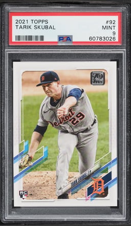 2021 Topps Tarik Skubal ROOKIE #92 PSA 9 MINT