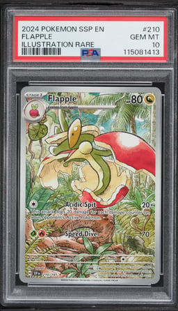 2024 Pokemon Scarlet & Violet Surging Sparks IR Flapple #210 PSA 10 GEM MINT