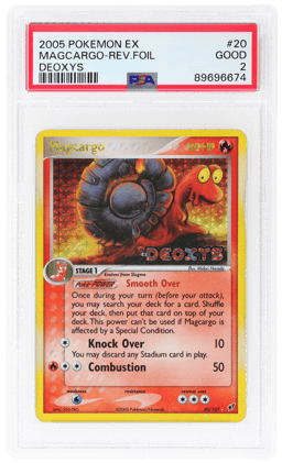 2005 Pokemon Ex Deoxys Reverse Holo Magcargo #20 PSA 2