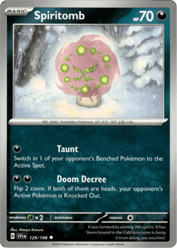 2023 Spiritomb #129 Scarlet & Violet