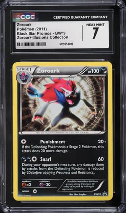 2011 Pokemon Black & White Promo Illusions Collection Zoroark #BW19 CGC 7 NRMT