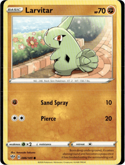 2020 Larvitar #86 Darkness Ablaze