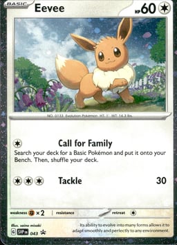 2023 Eevee #43 Scarlet & Violet Black Star Promos