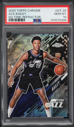 2025 Topps Chrome Go Time Refractor Ace Bailey ROOKIE #GT-20 PSA 10 GEM MINT