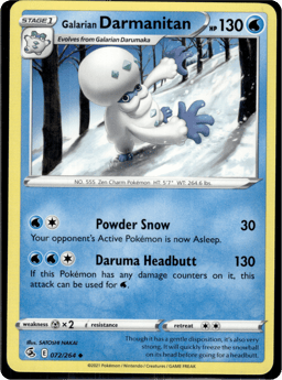 2021 Galarian Darmanitan #72 Fusion Strike