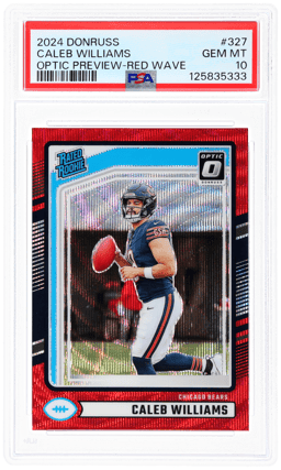 2024 Donruss Optic Rated Rookie Preview Red Wave Caleb Williams #327 PSA 10