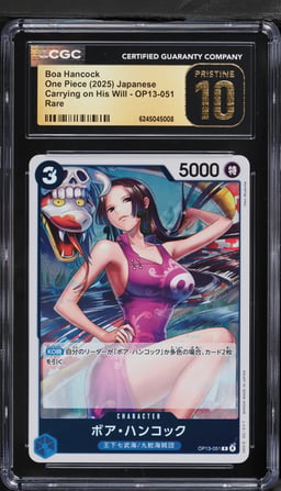 2025 One Piece Japanese Carrying On His Will Boa Hancock #OP13-051 CGC 10 PRISTINE